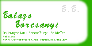 balazs borcsanyi business card